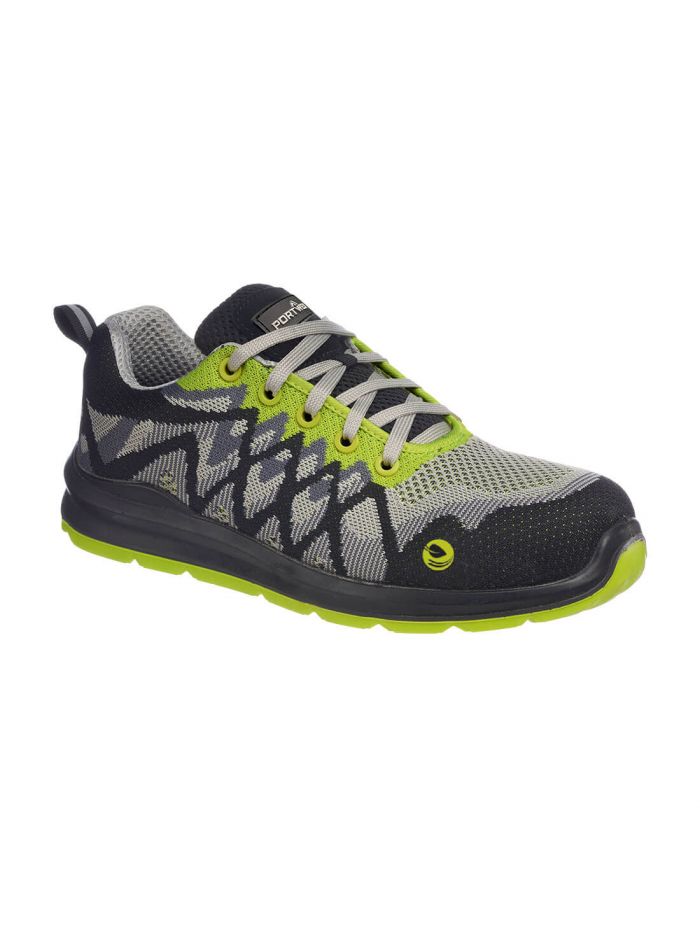 Portwest Compositelite Eco Safety Trainer S1P, 36, Y, Black/Yellow