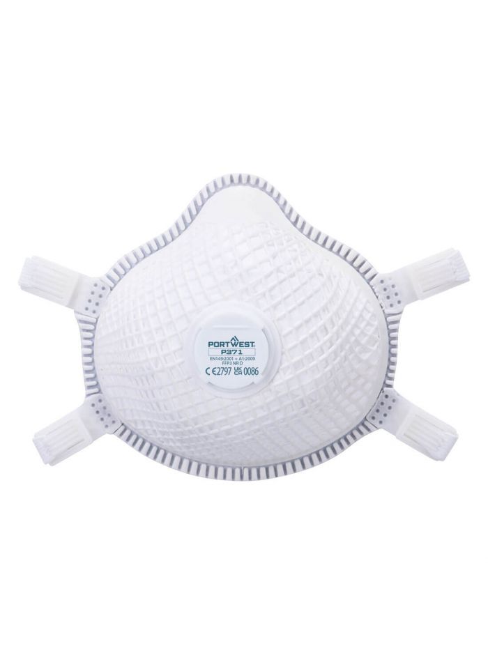 ERGONET FFP3 Valved Dolomite Respirator (Pk5), , R, White