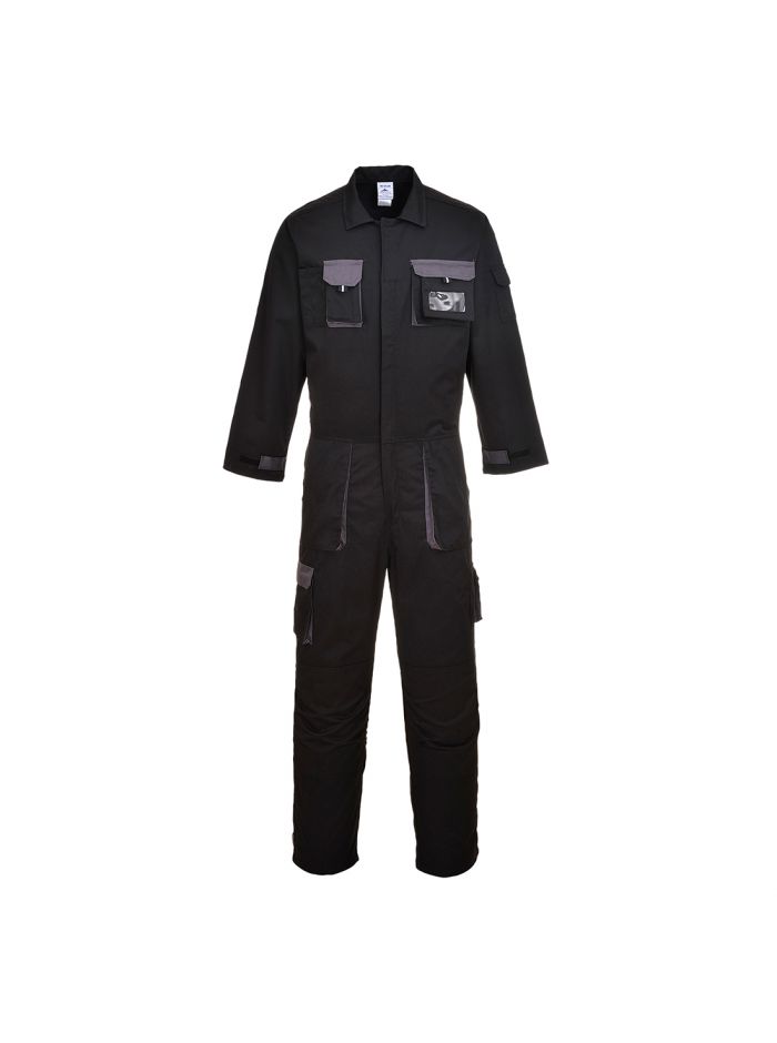 Portwest Texo Contrast Coverall, L, R, Black