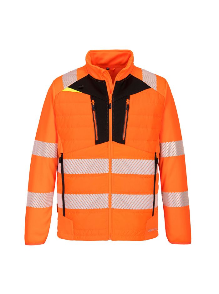 DX4 Hi-Vis Hybrid Baffle Jacket, 4XL, R, Orange/Black