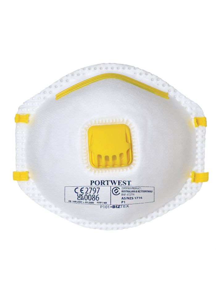 FFP1 Valved Respirator (Pk10), , R, White