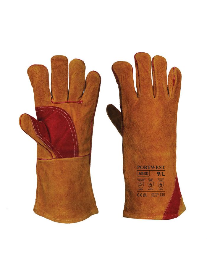 Reinforced Welding Gauntlet, XL, R, Brown