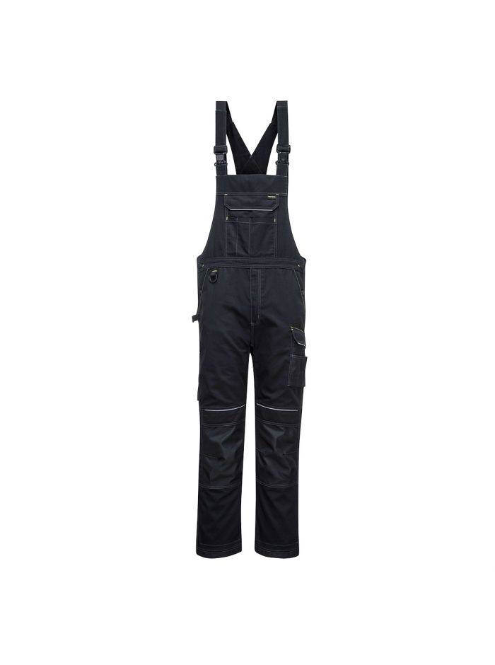 PW3 Work Bib and Brace, L, R, Black