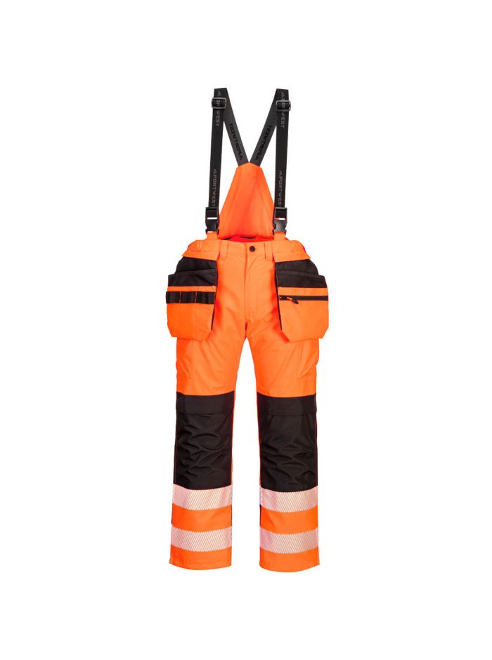 PW3 Hi-Vis Rain Trousers, L, R, Orange/Black