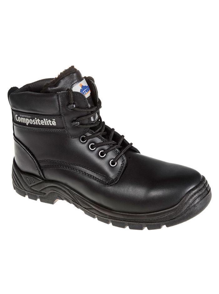 Portwest Compositelite Fur Lined Thor Boot S3 CI, 38, R, Black