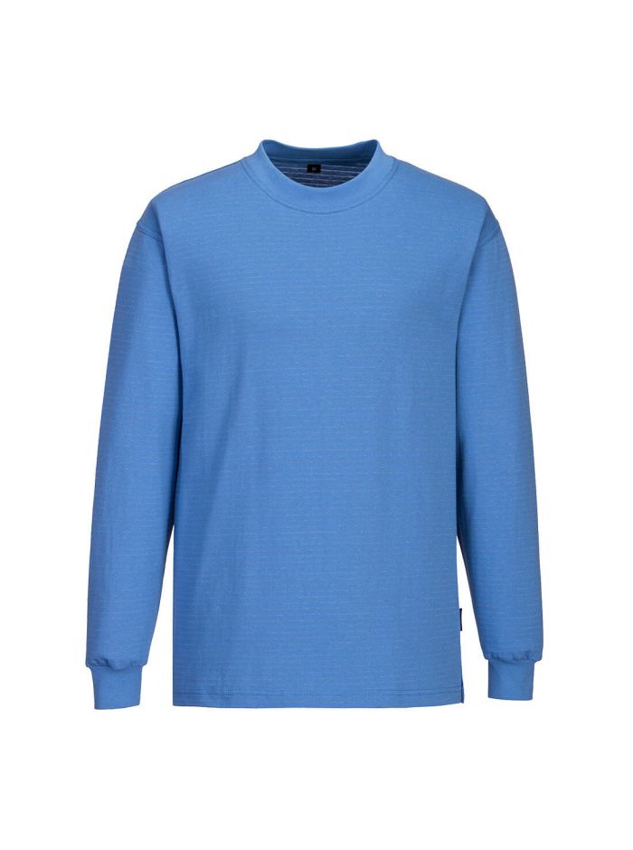 Anti-Static ESD Long Sleeve T-Shirt, L, R, Hamilton Blue