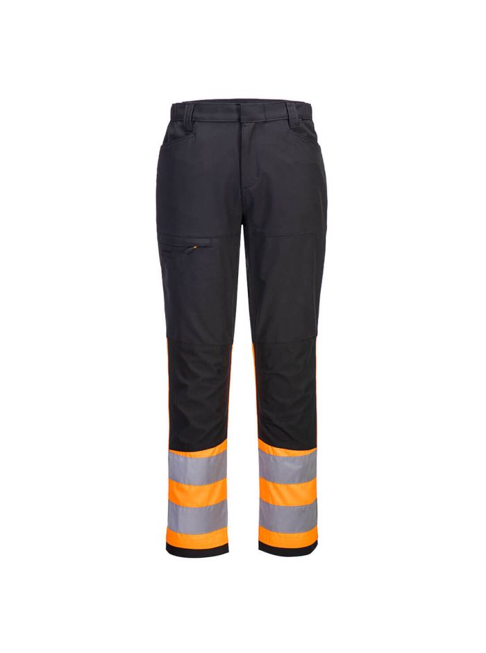 WX2 Eco Hi-Vis Class 1 Service Trousers, 28, R, Orange/Black