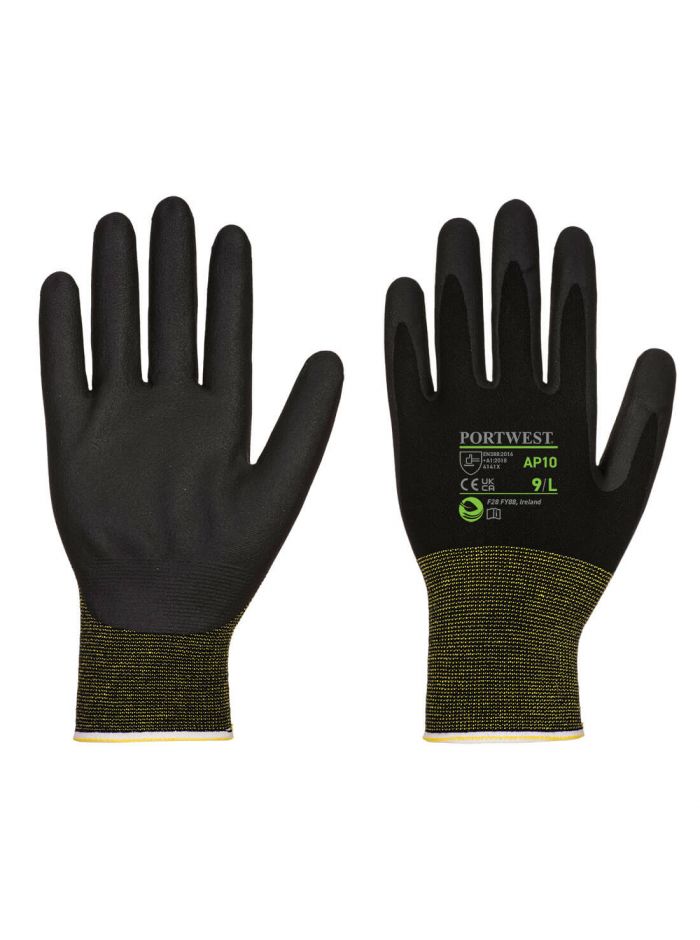 NPR15 Foam Nitrile Bamboo Glove (Pk12), L, R, Black