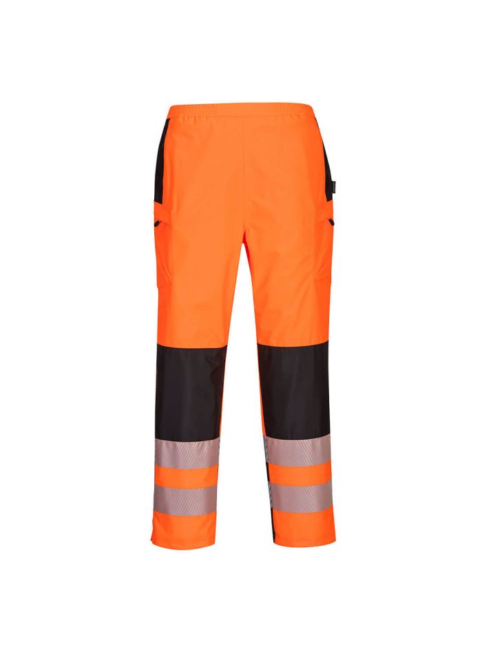 PW3 Hi-Vis Women's Rain Trousers, L, R, Orange/Black