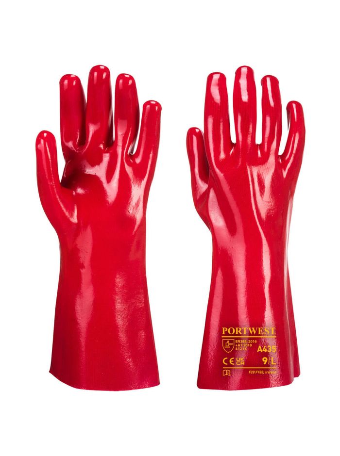 Grip 12 PVC Gauntlet 35cm, XL, R, Red