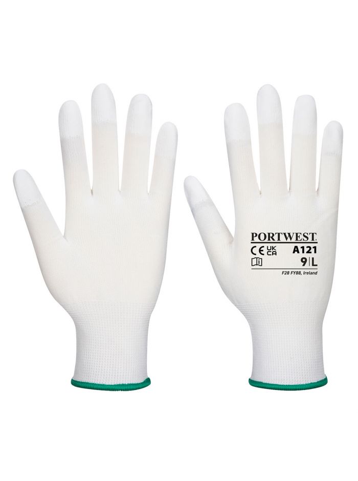 PU Fingertip Glove, L, R, White