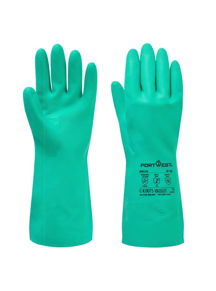 Nitrosafe Chemical Gauntlet, L, R, Green