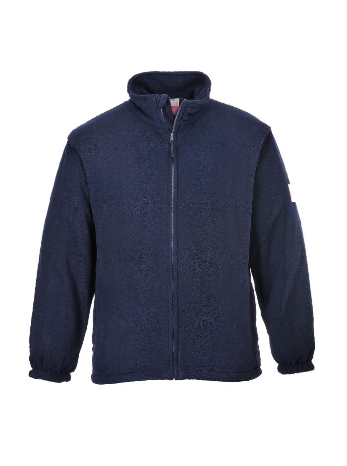 Flame Resistant Anti Static Fleece, L, R, Navy