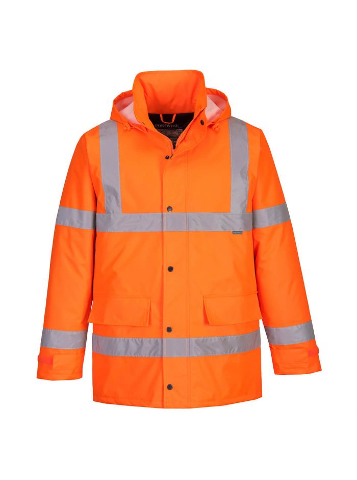 Hi-Vis Winter Traffic Jacket , 4XL, R, Orange