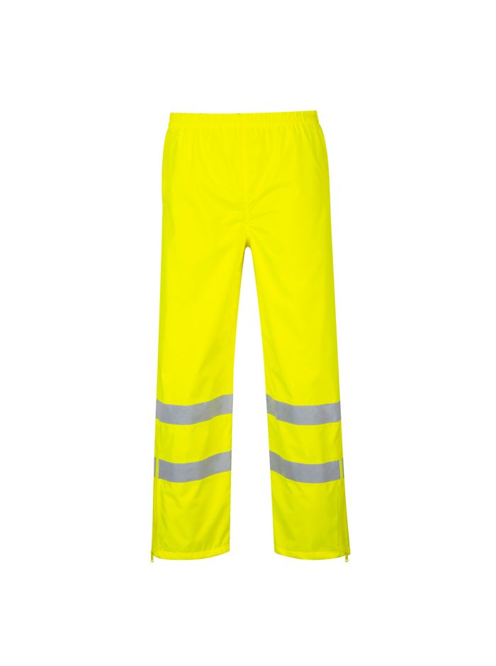 Hi-Vis Breathable Rain Trousers, L, R, Yellow