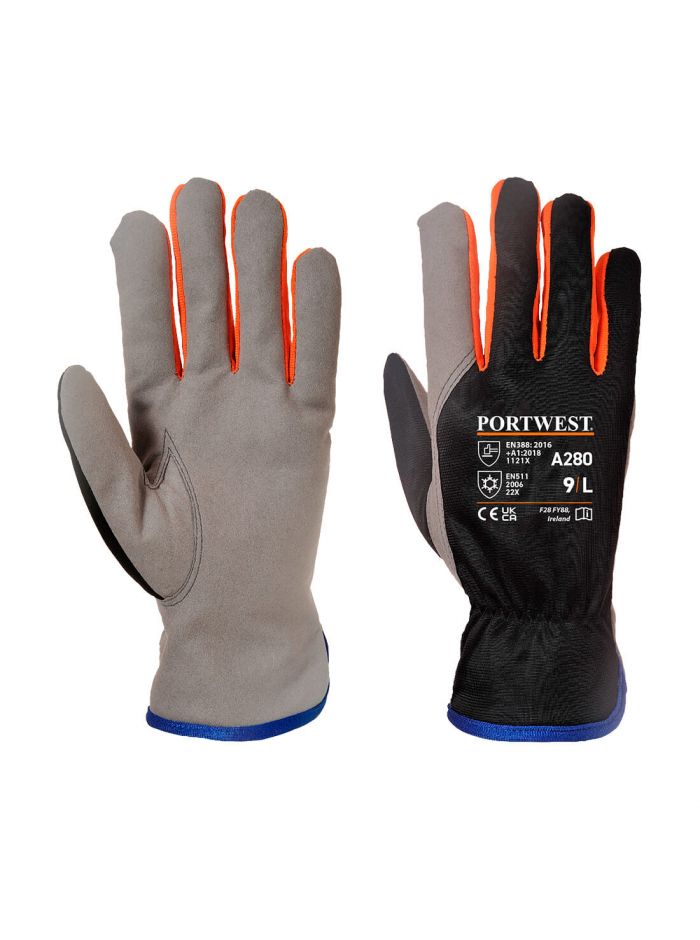 Wintershield Glove, L, R, Black/Orange