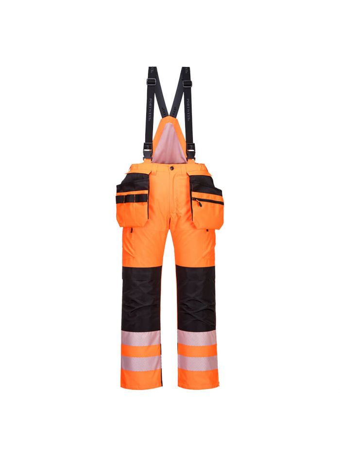 PW3 Hi-Vis Winter Trousers, 4XL, R, Orange/Black