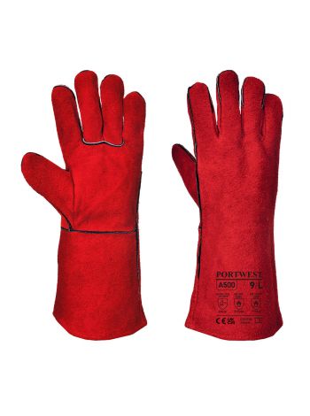 Welders Gauntlet, XL, R, Red