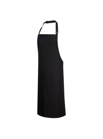 Cotton Bib Apron, , R, Black