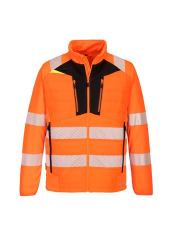 DX4 Hi-Vis Hybrid Baffle Jacket, 4XL, R, Orange/Black