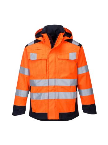 Modaflame Rain Multi Norm Arc Jacket, 4XL, R, Orange/Navy