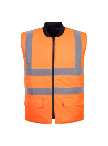 Hi-Vis Reversible Bodywarmer, 4XL, R, Orange