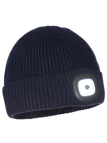 Workman's LED Beanie, , R, Navy