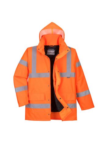 Hi-Vis Winter Traffic Jacket , 4XL, R, Orange