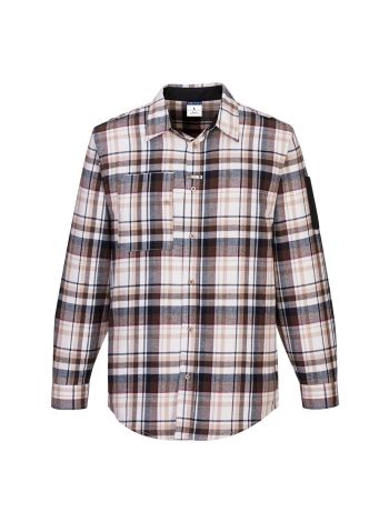 KX3 Check Work Shirt, L, C, Brown Check