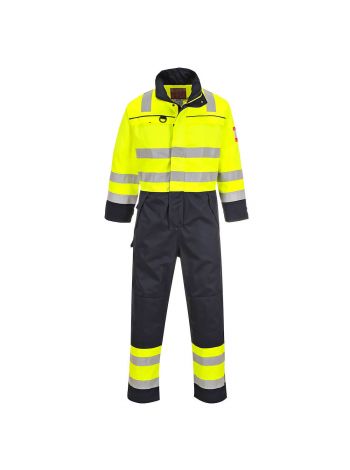 Hi-Vis Multi-Norm Coverall, 4XL, R, Yellow/Navy