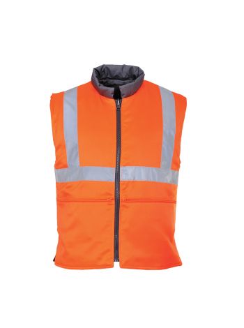 Hi-Vis Reversible Bodywarmer, L, R, Orange