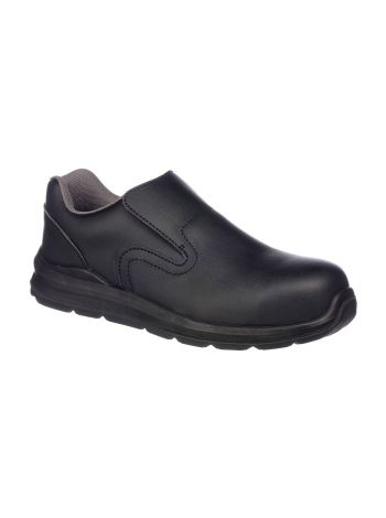 Portwest Compositelite Slip On Safety Trainer, 36, R, Black