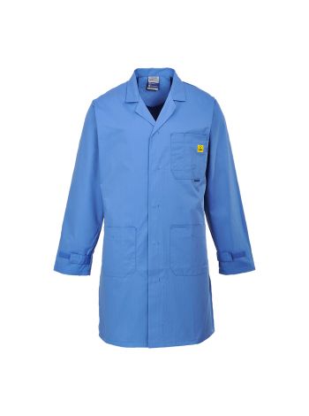 Anti-Static ESD Coat, L, R, Hamilton Blue