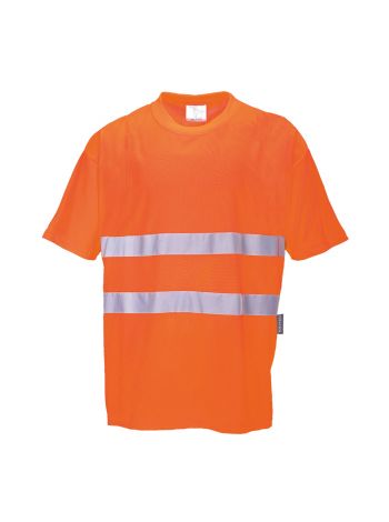 Hi-Vis Cotton Comfort T-Shirt S/S , 4XL, R, Orange