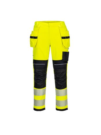 PW3 FR Hi-Vis Holster Trousers, 28, R, Yellow/Black