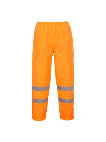 Hi-Vis Breathable Rain Trousers, L, R, Orange